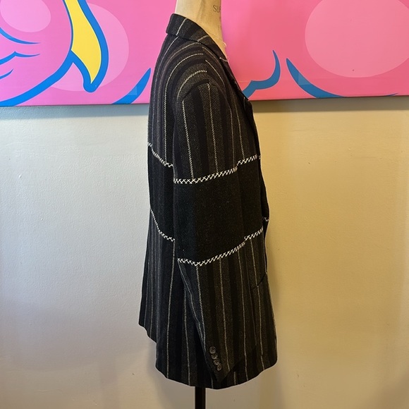 Moschino Cheap Chic Mean's Gray Black Wool Blazer - Picture 5 of 14